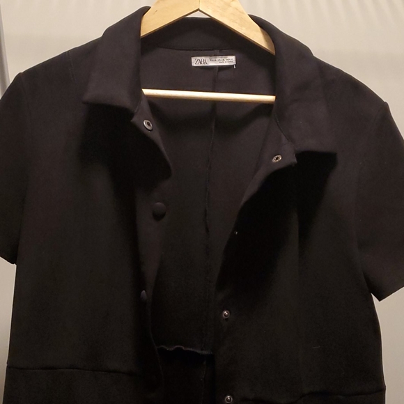Zara black short sleeve cardigan - Picture 3 of 4